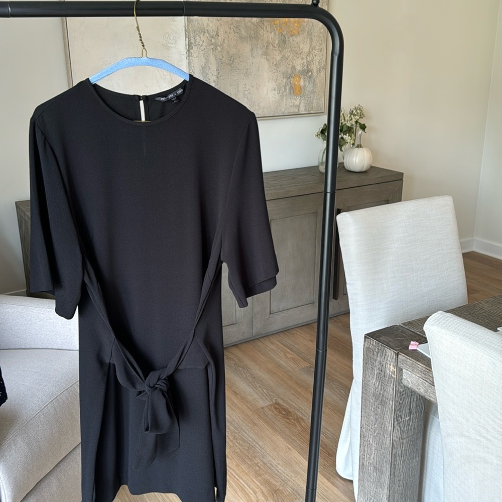 Felicity and Coco Black Tshirt Dress with tie, size Medium